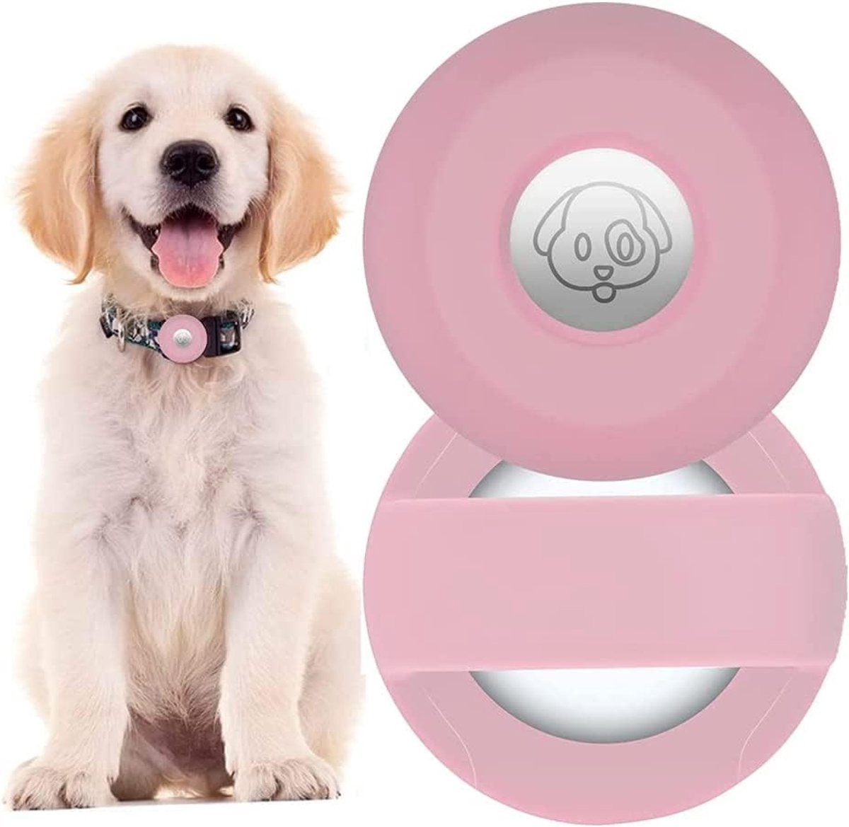 Compatibel met Airtag Pet halsband, siliconen beschermhoes voor Airtags, anti-Lost Locator beschermhoes voor Airtag hondenhalsband