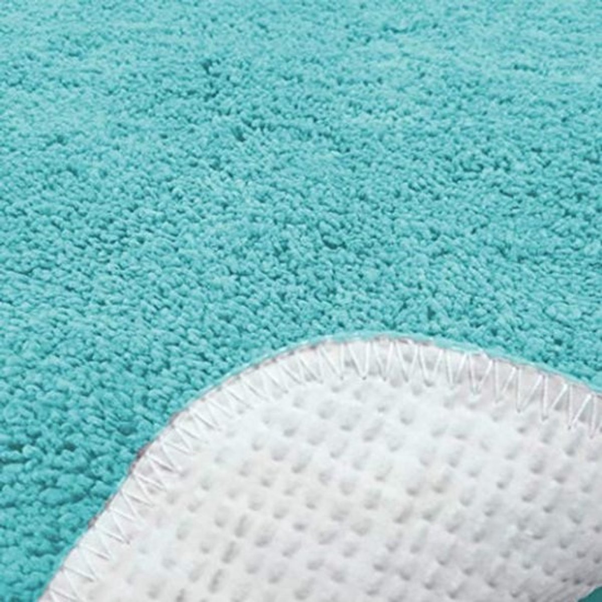 Zacht Antislip Badkamertapijt 60x90 cm – Rechthoekige Chenille Badmat – Goed Absorberend en Machinewasbaar – Turkoois