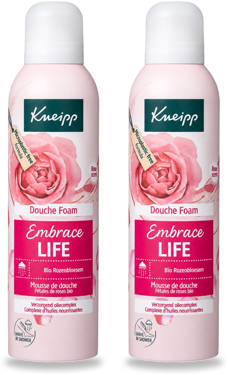 2 x Kneipp - Douche schuim - Embrace Life - Anti‑Aging verzorging - 200 ml - Voordeelverpakking - 2 stuks