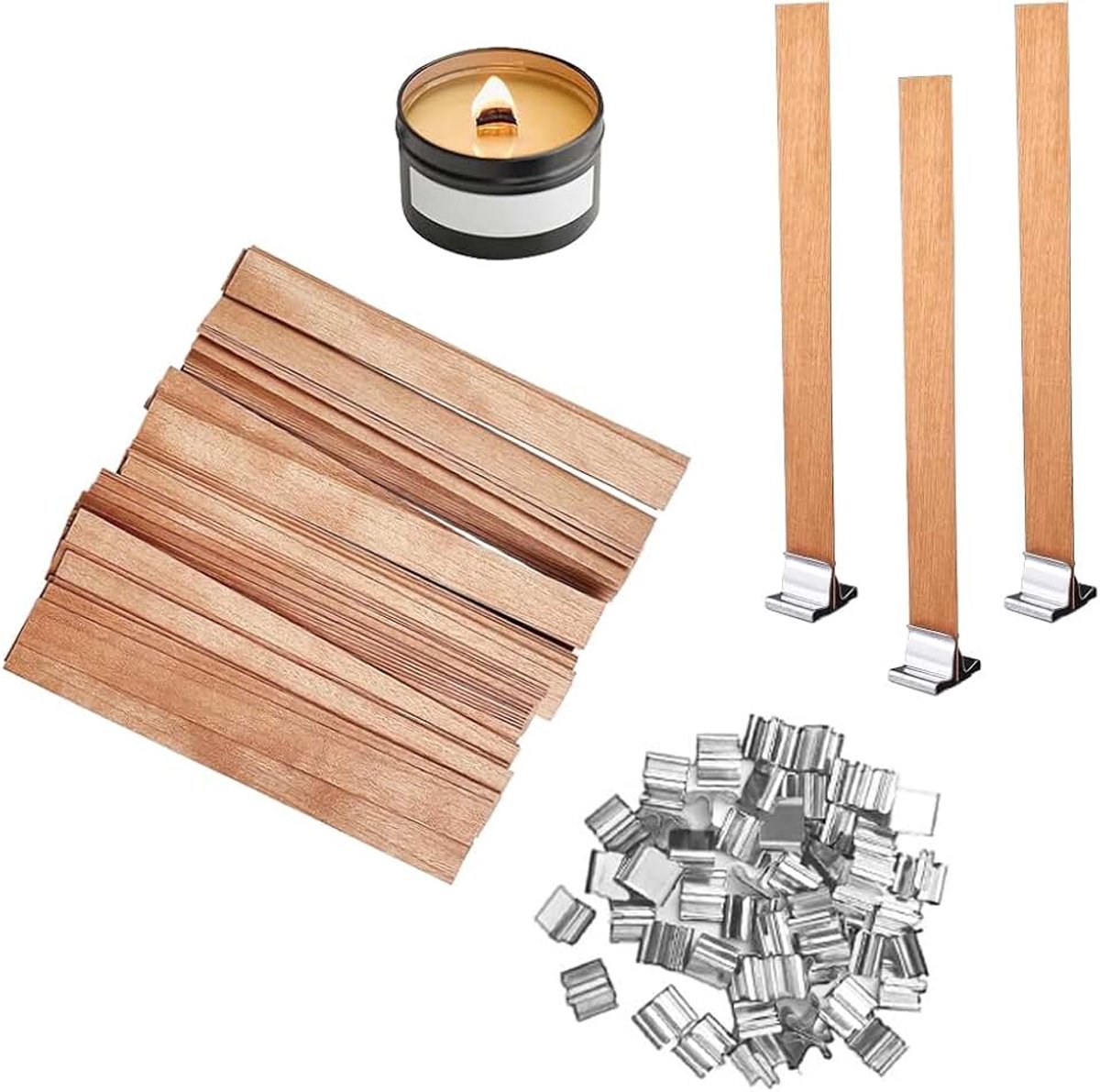 Houten Lont - 100 Stuks Voor Het Maken Van Kaarsen - Kaarslont Van Hout