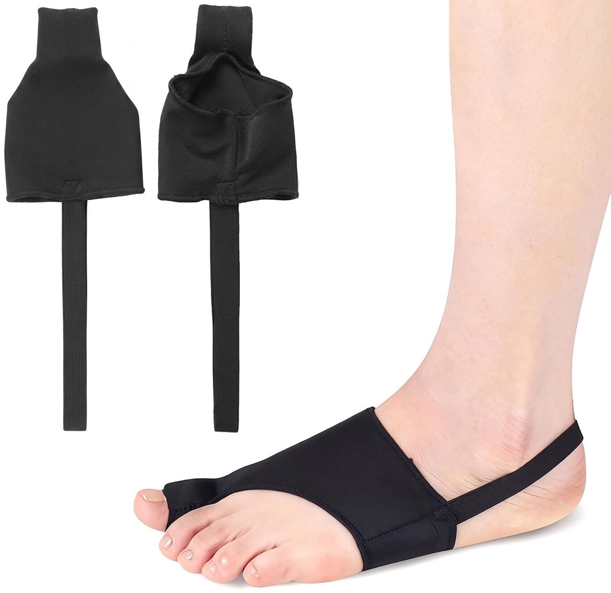 1 paar hallux valgus corrector voor dames en heren, ortelis separator met siliconen gelkussen ter verlichting van pijn – discreet en ademend voor schoenen