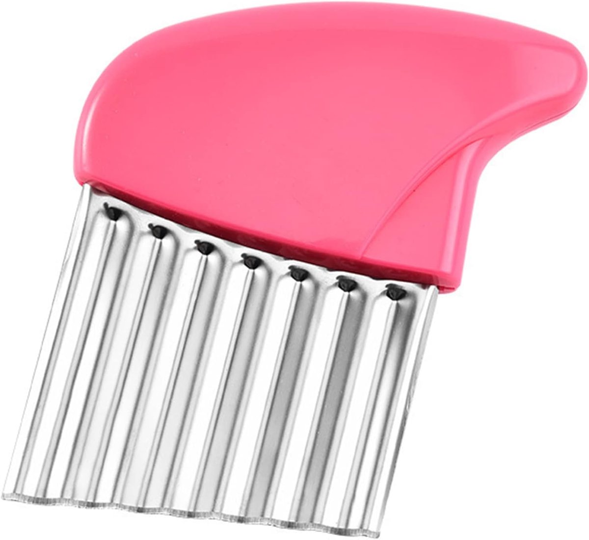 Vegetable Snijmachine Stainless Steel Chip Wave Cutter (Pink)