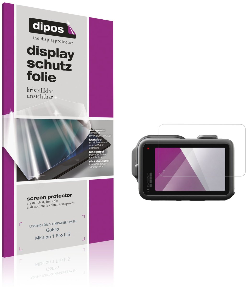 dipos – 4x Beschermfolie geschikt voor GoPro Mission 1 Pro ILS | Krasbestendige & heldere Screenprotector Ultra-Thin