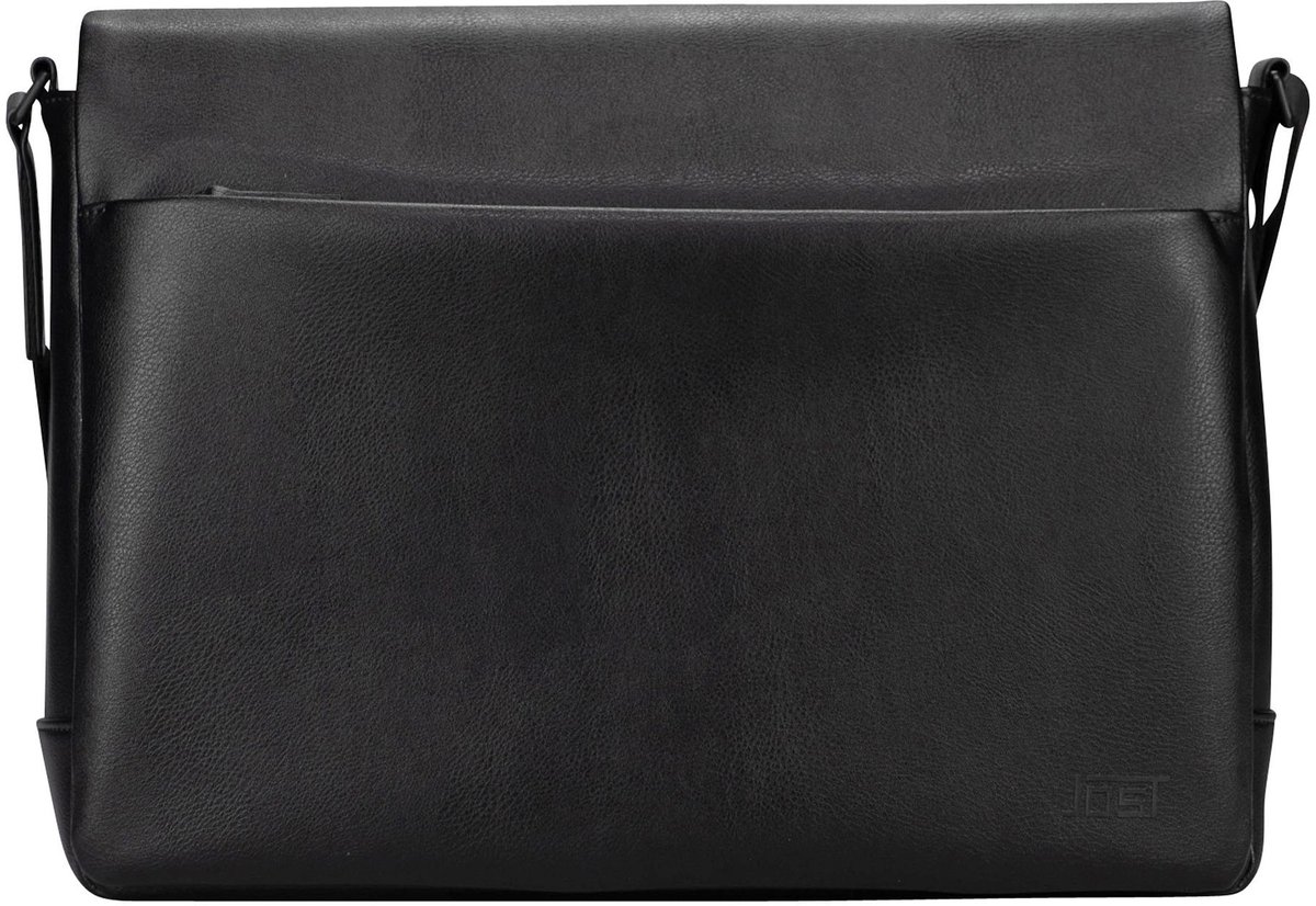 JOST schoudertas laptoptas met laptopvak Riga Shoulder Bag Black zwart