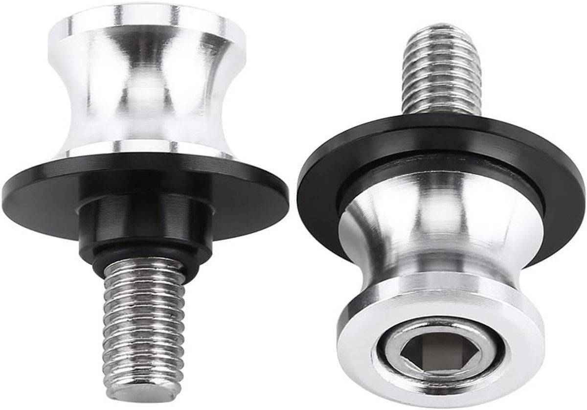 M10 schommelarmen, 2 stuks voor schommels, slider, houder, schommelarm, motorfiets, zilverkleurig, 10 mm (zilverkleurig)