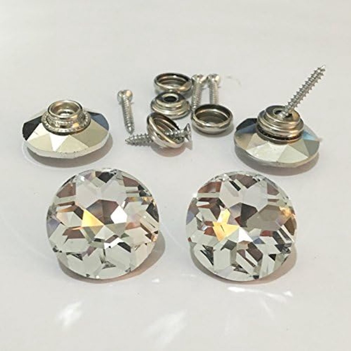 50 STKS/PARTIJ 18 MM Clear Color Diamond Crystal Glass Knoppen Schroeven Sofa Naaiende Knoppen Hoofdbord Decoratie Kristal Knopen Bekleding Knopen … (25mm 50stks)