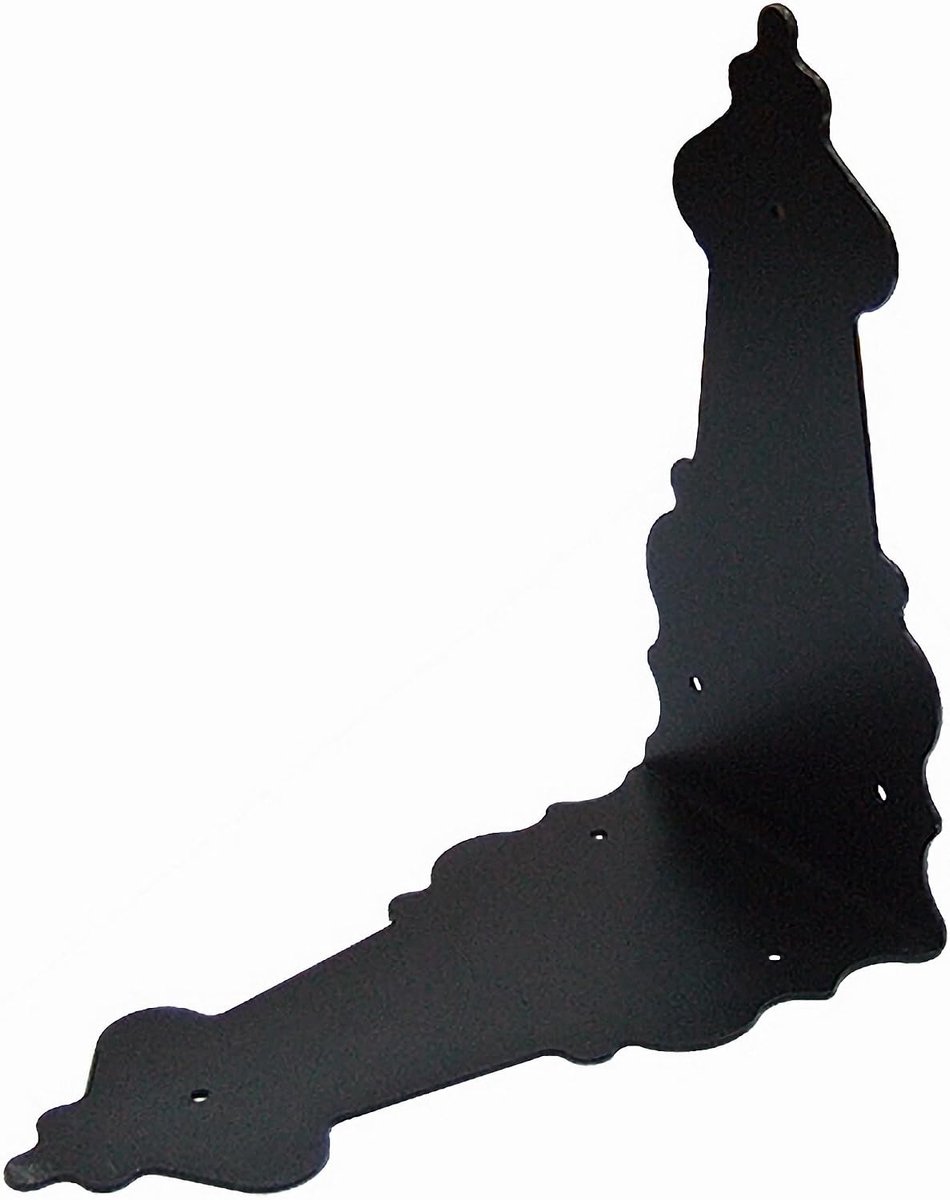 Decoratief Vintage Kast Hoek Beschermers Edge Cover, Pack van 4 (Zwart)