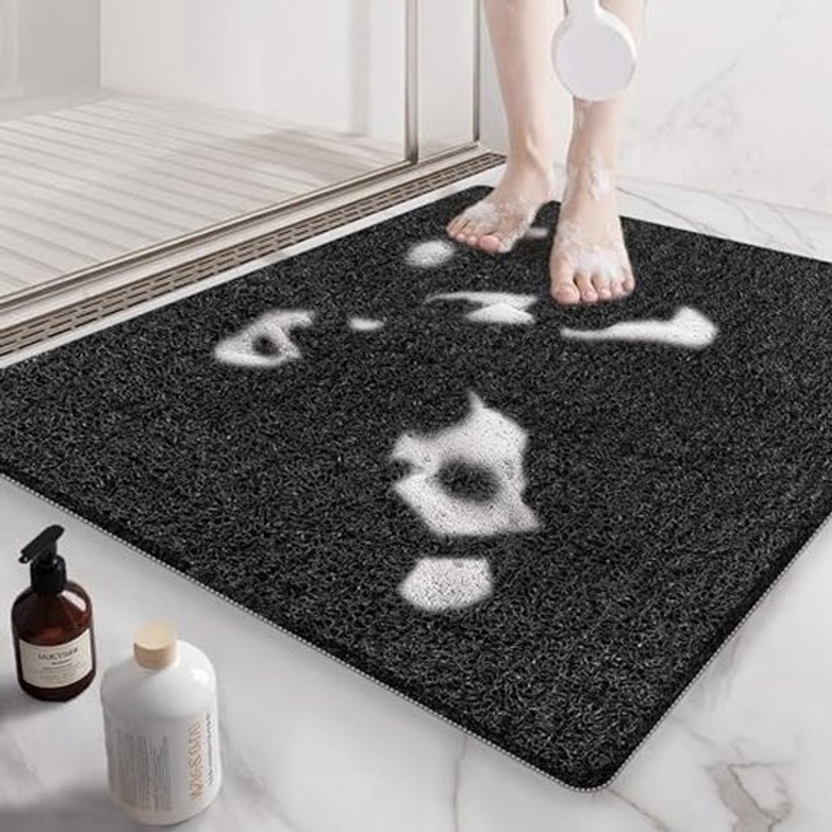 Vierkante antislip douchemat 60 x 60 cm - Sneldrogend en comfortabel voor badkamer