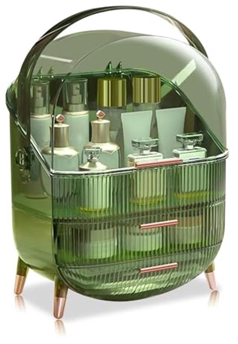 Drie-laags make-up organizer met hoge capaciteit voor cosmetica - Draagbare en waterdichte opslagoplossing