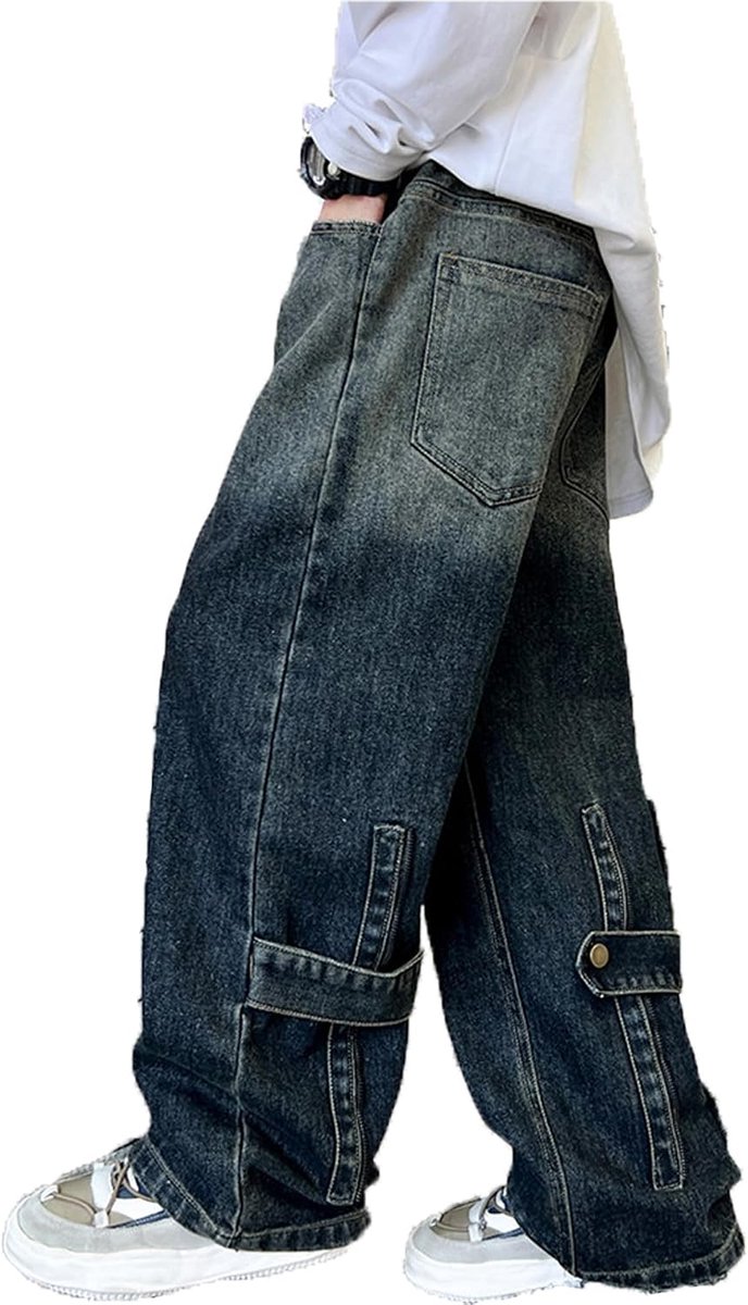 Jeans loose fit denim vintage broek casual wijde pijpen jeansbroek streetwear