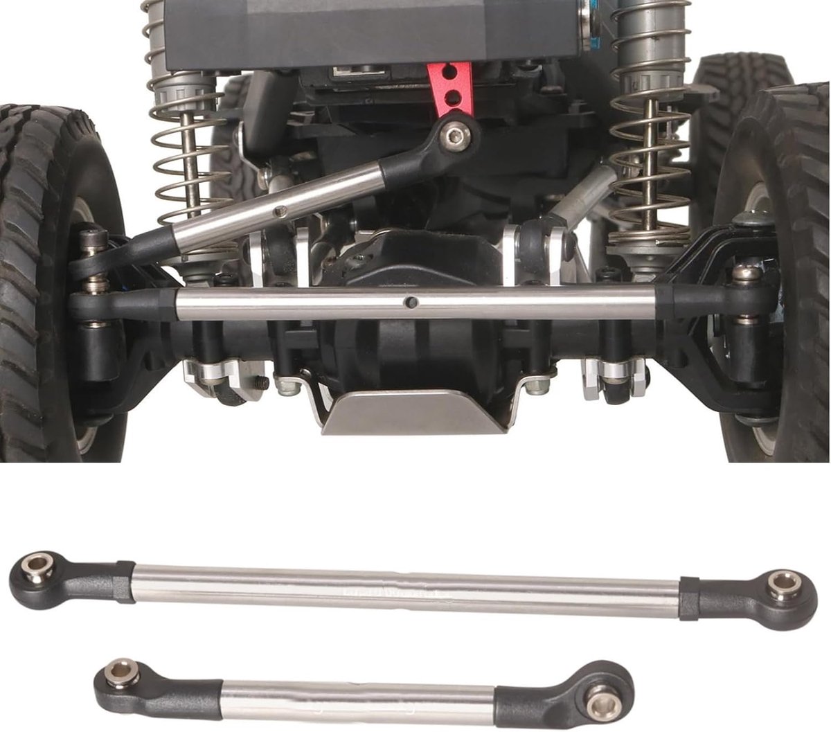 2 STKS RC Stuurinrichting Links Voor Tamiya CC02 Front Steering Servo Linkage Staaf Aluminium Trekstang Voor Tamiya CC02 Accessoires