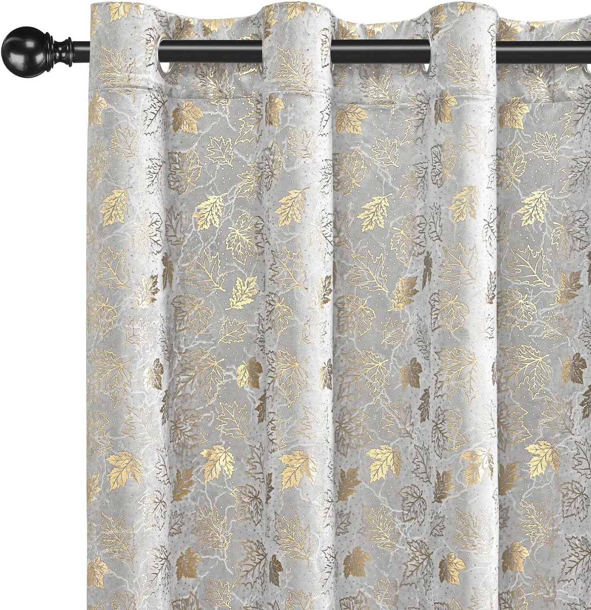Gordijnen Set Van 2, 140x145cm, Ondoorzichtig Warmte-Isolerende Thermische Gordijnen Met Ringen, Geluidsbescherming, Voor Slaapkamer Woonkamer, Beige