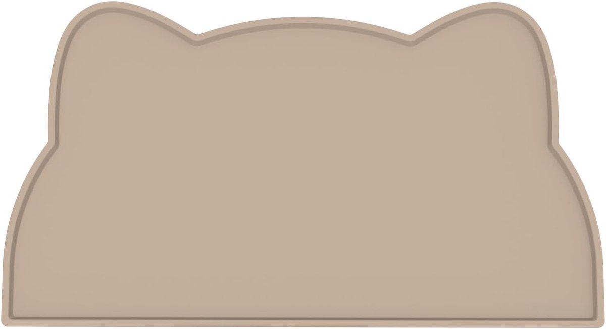 Siliconen Voermat voor Huisdieren Antislip Hondenbakmat Waterdicht Dienbladkussen (Warme Taupe, 52x30 cm)