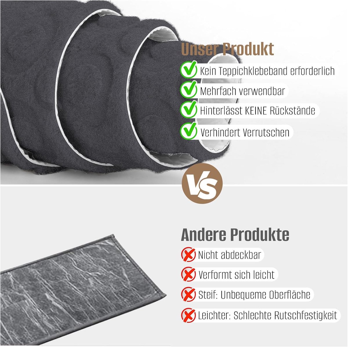 Trapmatten, zelfklevend, antislip traptapijt, 15 stuks trapmatten, 76 x 20 cm, trapbeschermingsmatten voor binnen, ideaal voor kinderen, senioren en huisdieren (vierkante bloem-donkergrijs)