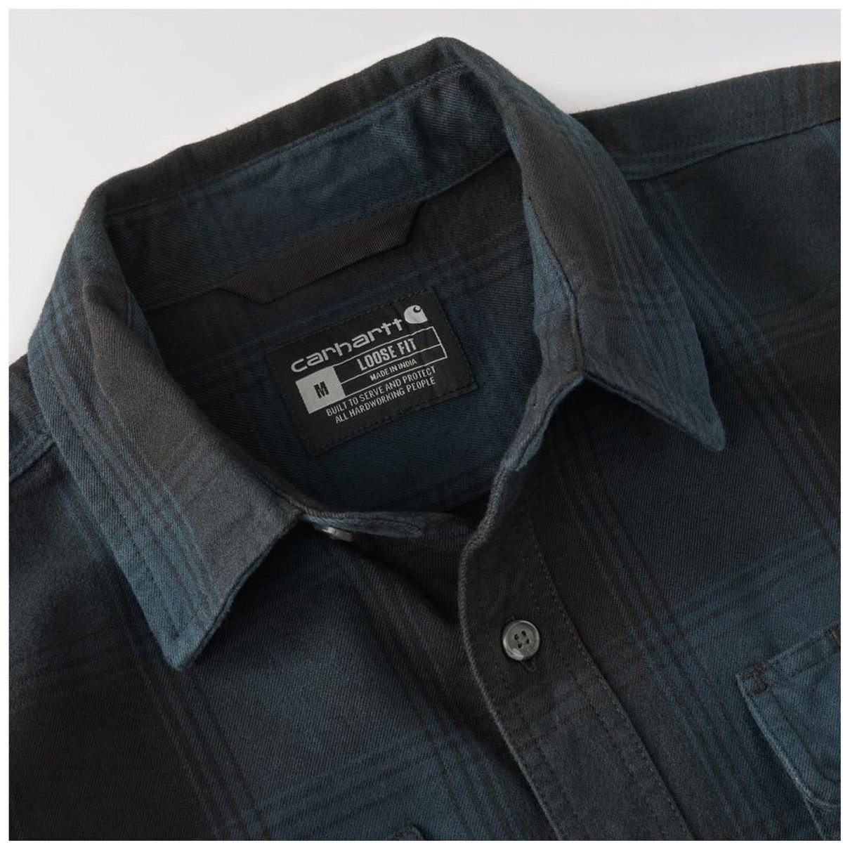 Carhartt L’on-g-Sleeve geruit overhemd 107013 Blauw