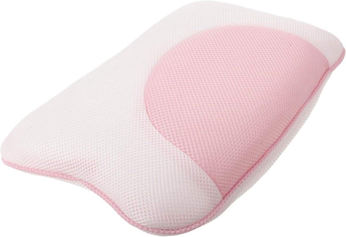 Badkussen met Mesh voor Nekondersteuning Antislip met Zuignappen Ademend Wasbaar Spa Kussen Badkuipen Comfortabele Badsteun voor Ontspanning