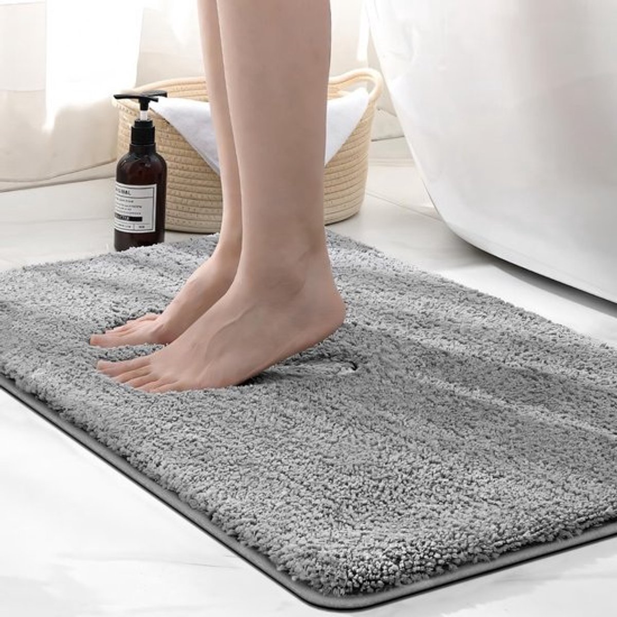 Dailygoods- Badmat Super Absorberend 2 cm - Microfiber - Antislip - Pluizig - Badkamer Accessoires - 50 x 80 cm - Badkamermat