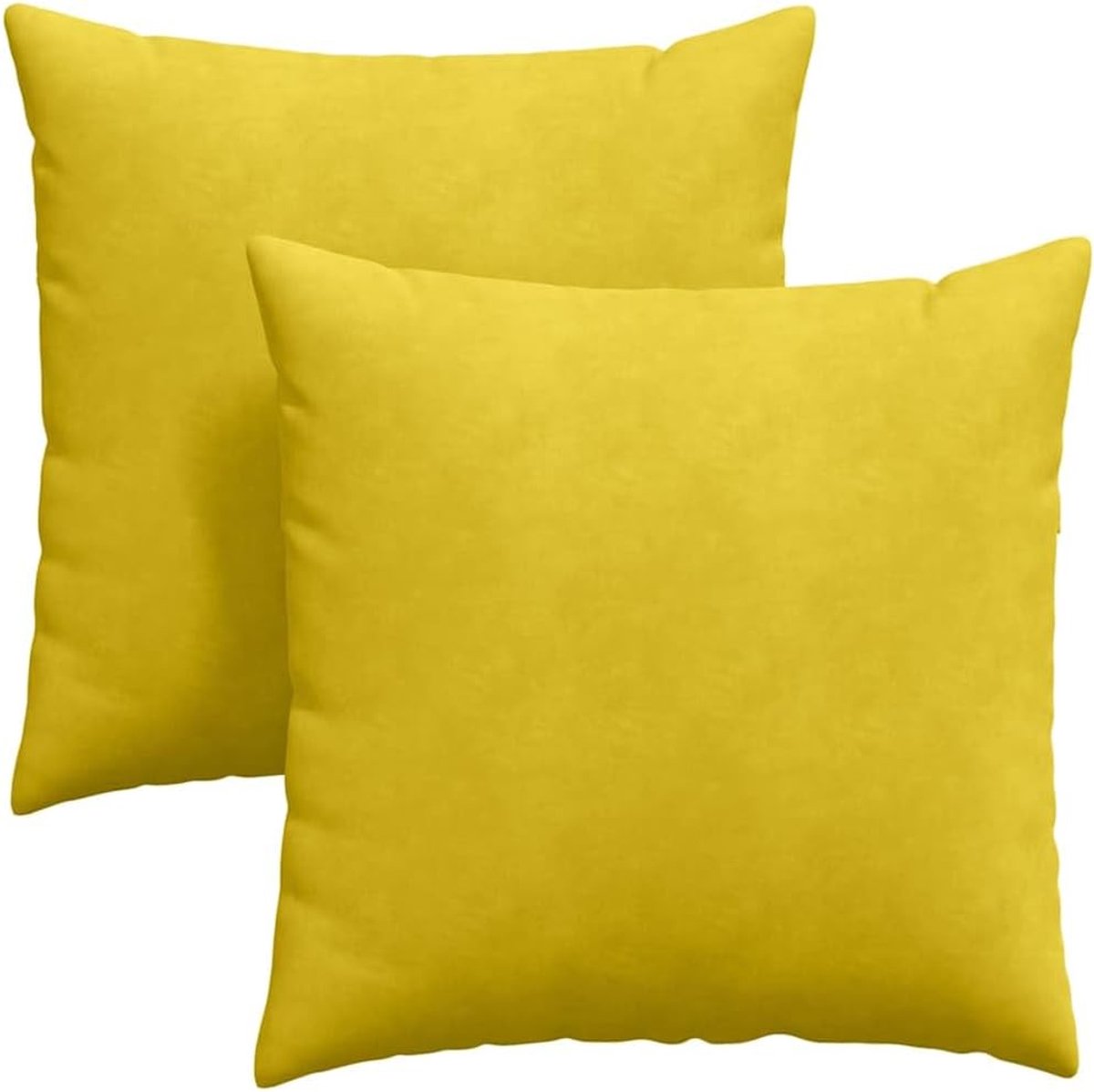 Bankkussen, 2 stuks, geel, 60 x 60 cm, corduroy met ritssluiting, modern decoratief kussen van corduroy voor woonkamer, slaapkamer, kantoor, polyestervulling, onderhoudsvriendelijk