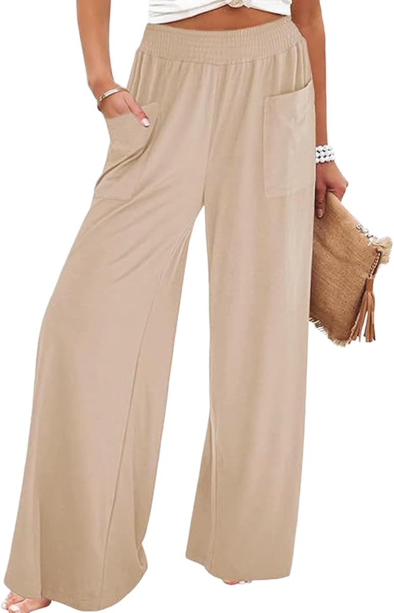 Kantoor, elegant, casual, wijde pijpen, casual broek, rechte pijpen, sport, baggy, joggen, hoge taille, rechte broek, training, yoga, met zakken en elastische tailleband