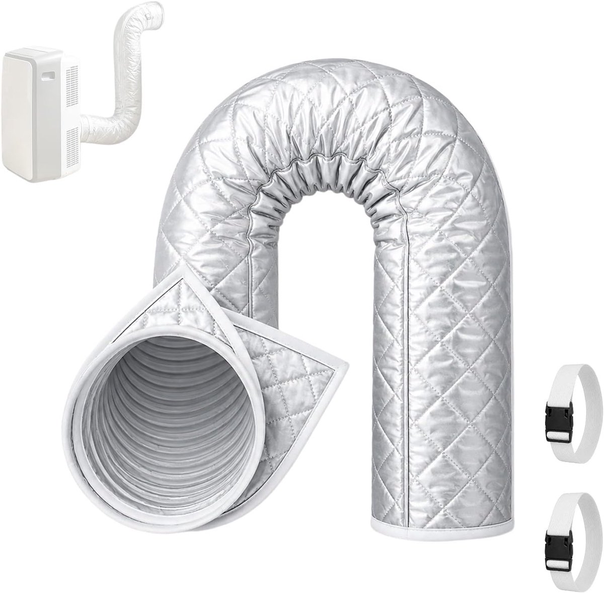 Hoes afvoerslang draagbare airconditioner, herbruikbaar 150x60cm
