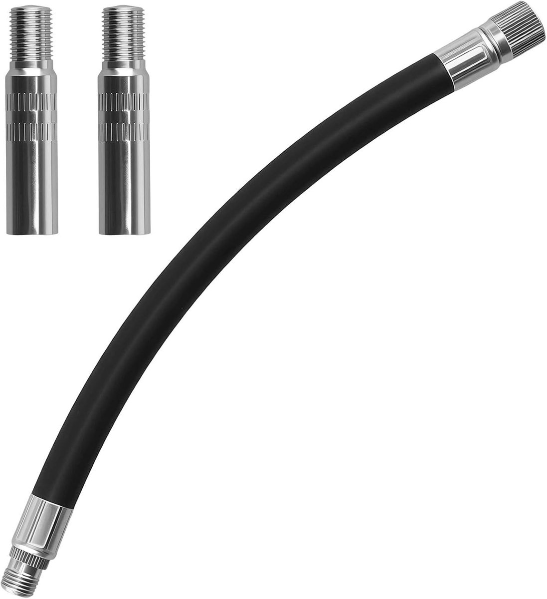 3 stuks ventielverlenging, 39 mm, bandventielverlenging met rubberen slang 160 mm, ventieladapter voor Xiaomi M365 scooter