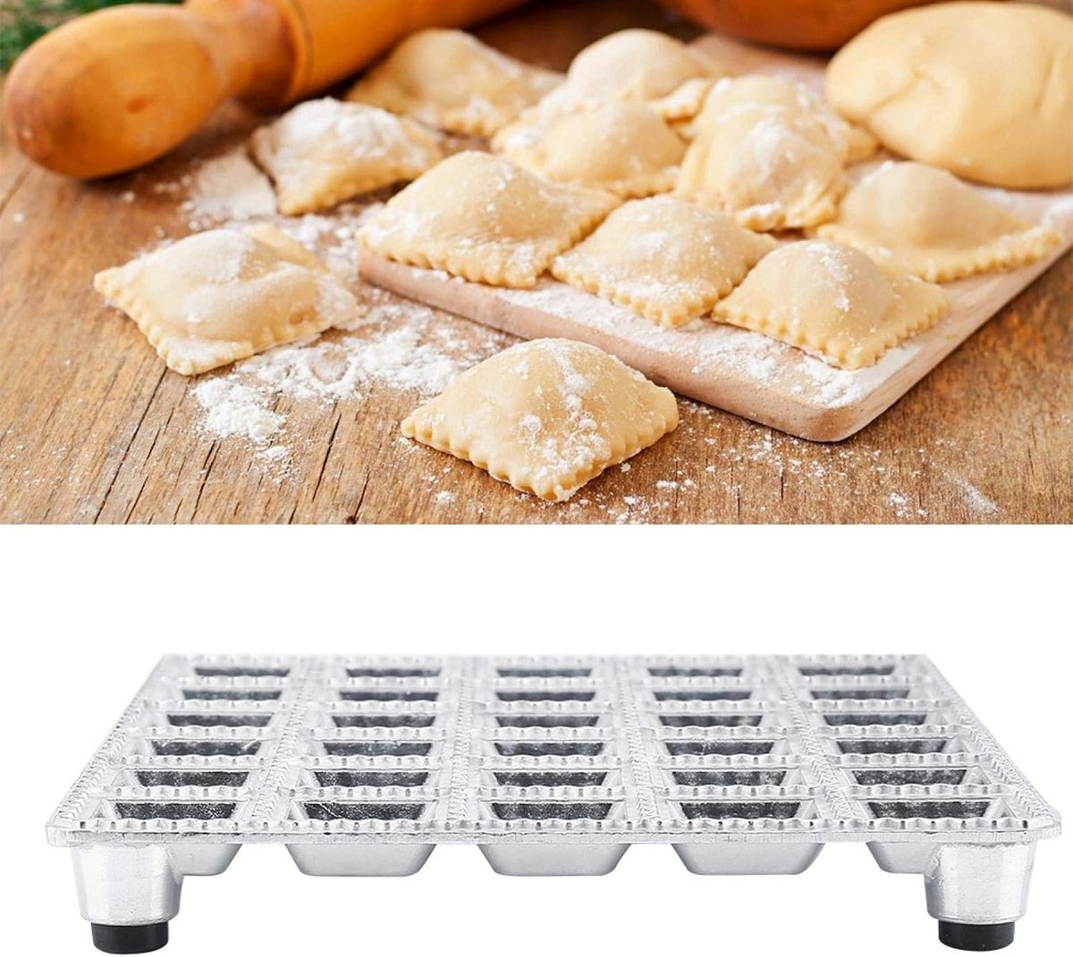 30 Gaten Ravioli Knoedel Schimmel Gebak Schimmel Maker Keuken Tool Gadgets Mini Pleinen Aluminiumlegering