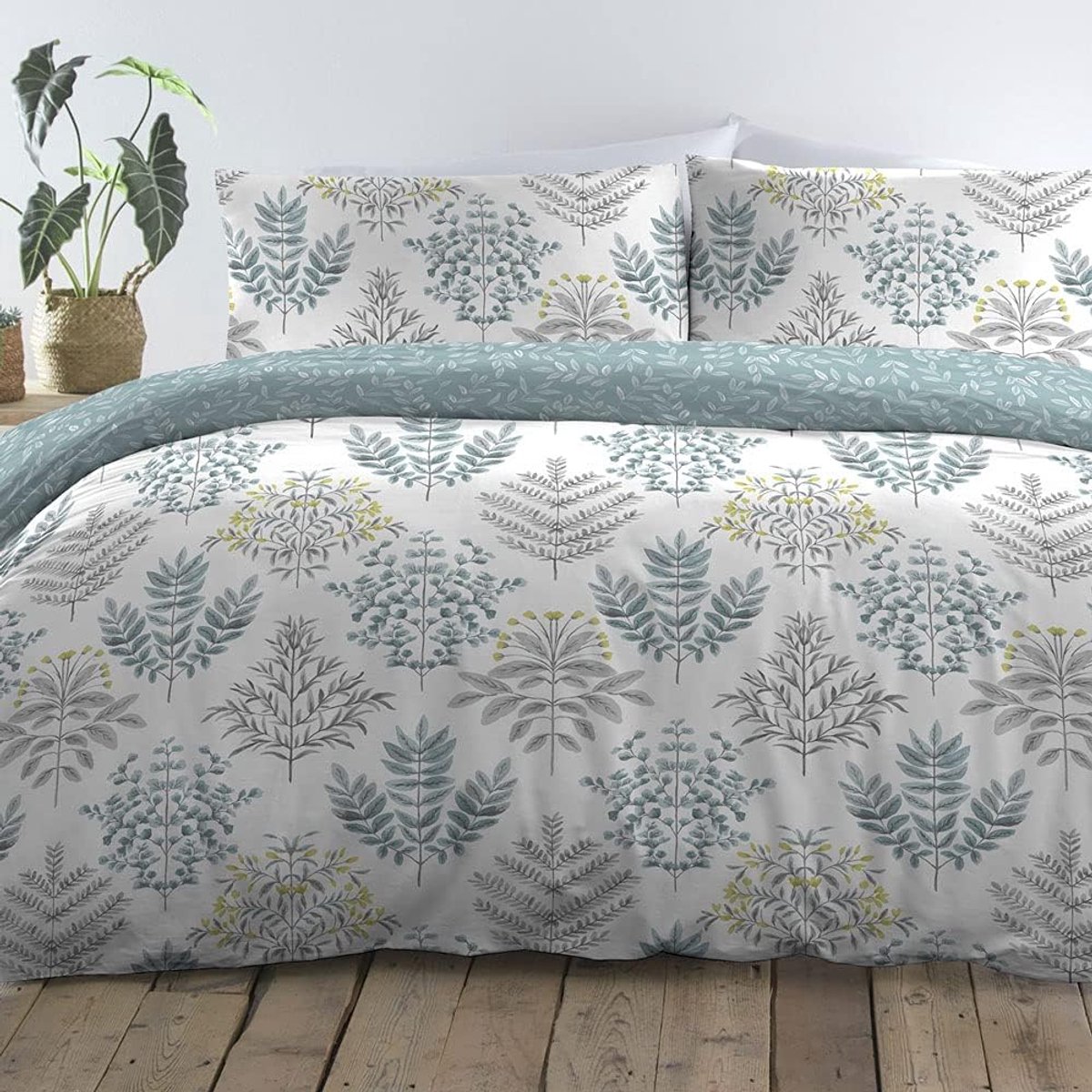 & Drapes Dreams and Drapes - Emily - Easy Care dekbedovertrekset - Eenpersoonsbed in Duck Egg