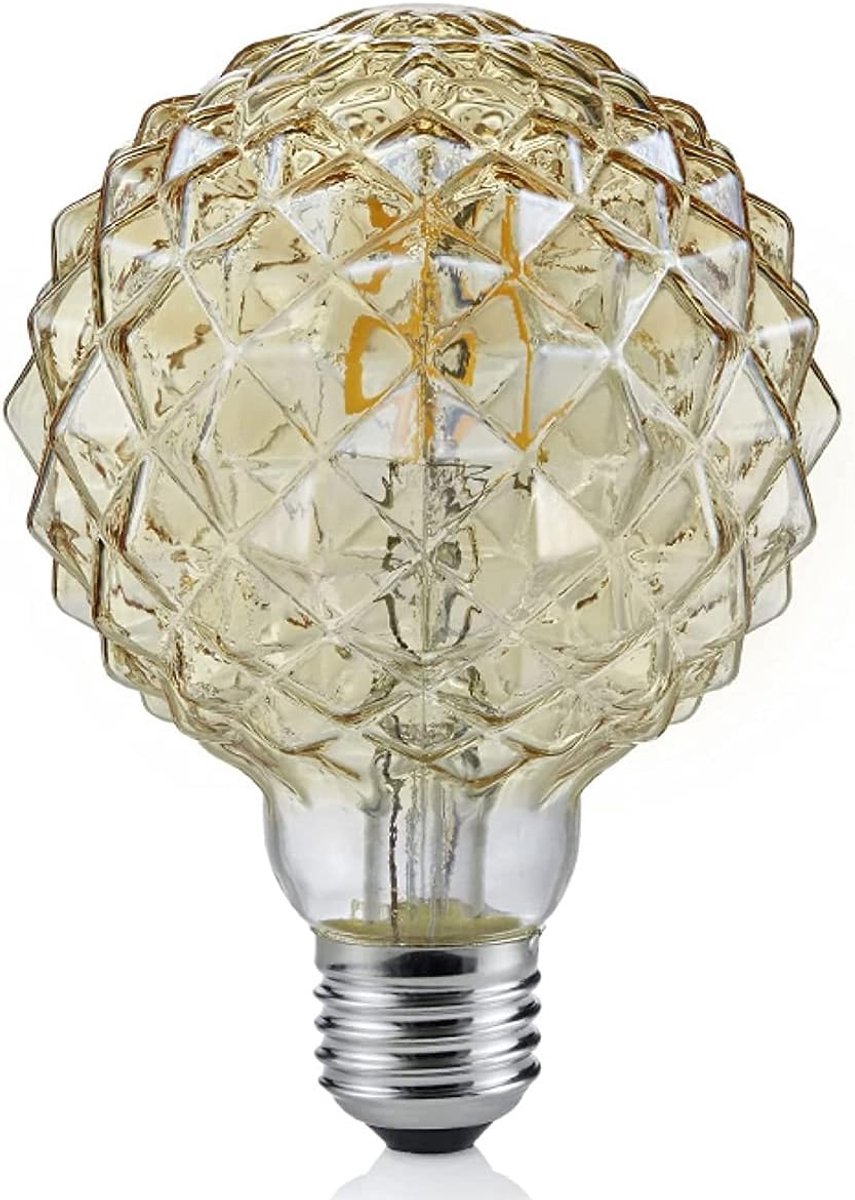 Leuchten Lamp glas E27, 4 W, bruin getint hoogte 13,5 cm