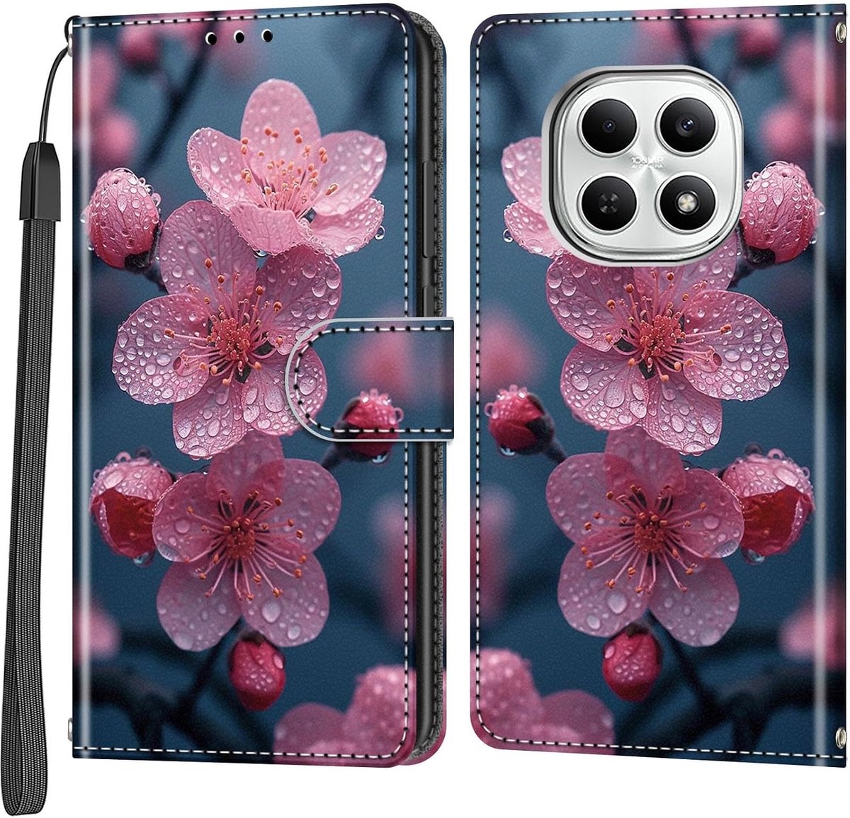 Portemonnee Telefoonhoes voor Xiaomi Redmi Note 15 4G/5G Bloemen