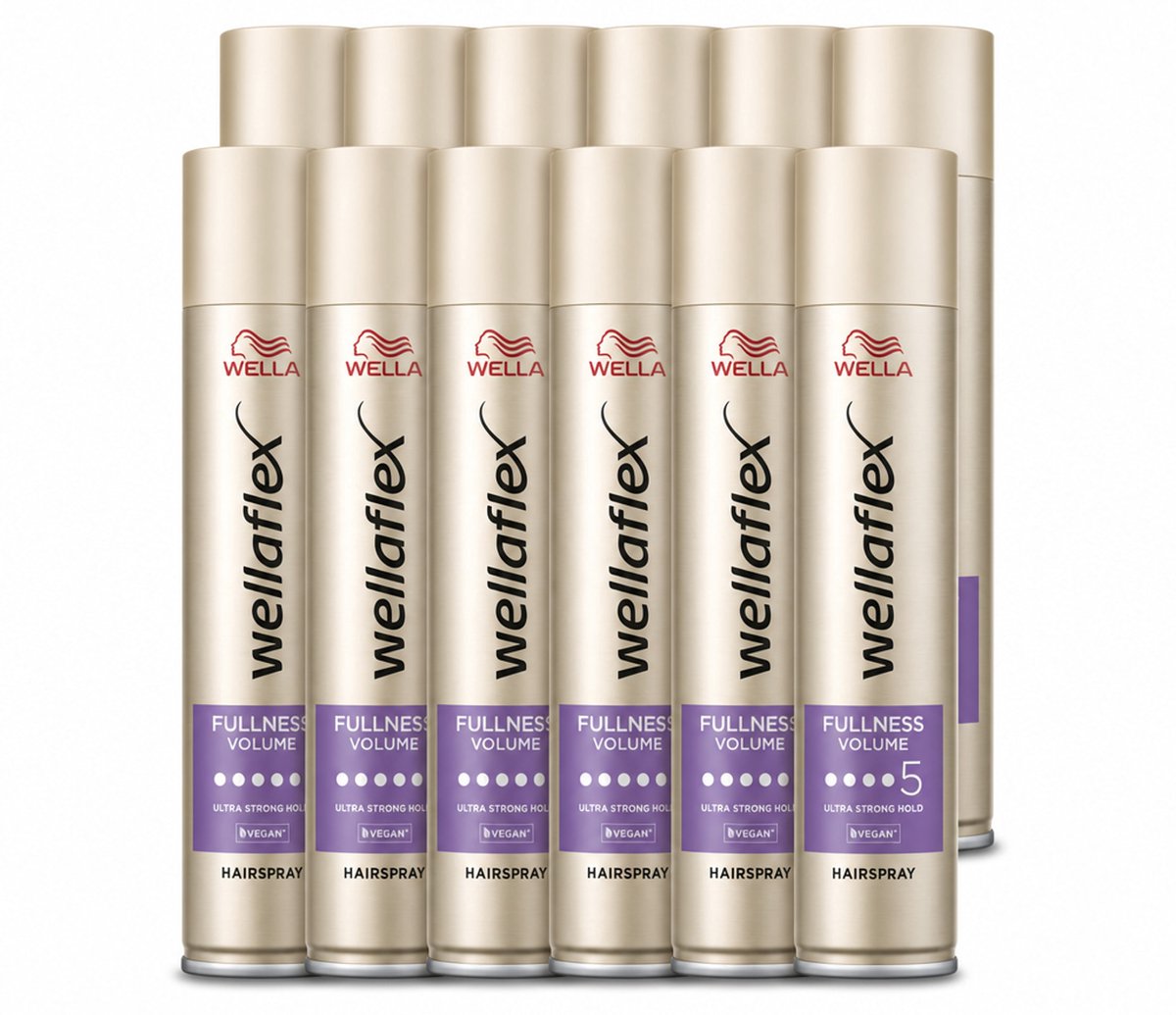 12 x Wella – Flex Fullness Volume Ultra Strong – Haarspray – 250 ml - Voordeelverpakking - 12 stuks