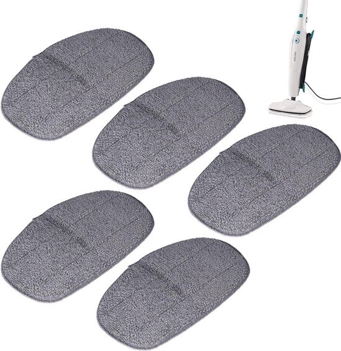 Ultrasone Vezel Dust Flat Mop Pads - 5 Stuks, Geschikt voor Stoomreiniging, Hoog Absorberend en Efficiënt voor Vloerreiniging