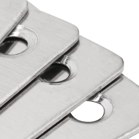 30 Stuks 60x38mm Metalen Slide Sheet, RVS Steunbeugel met 120 Schroeven voor Meubelreparatie en Verbindingselementen — afbeelding 2
