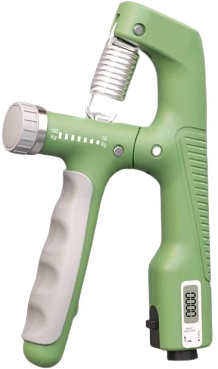 Handkrachtoefening - Grijperversterker - Handspiertraining - Elektronisch tellen - 10-100 kg - Groen