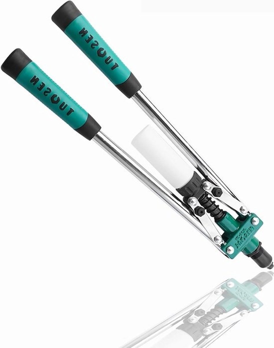 Klinknageltang Set - Blindklinknageltang - Bevestigen Materialen - Dubbele Hefboomwerking - 3 Mondstukken - Grijs