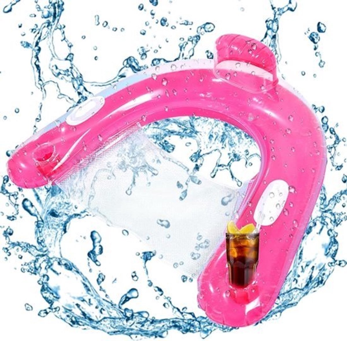 Opblaasbare waterhangmat, opblaasbaar luchtmatras, zwembad, water, zwemhangmat, 4-in-1 loungestoel, zwembad, water, hangmat, zwembad, opblaasbare hangmat