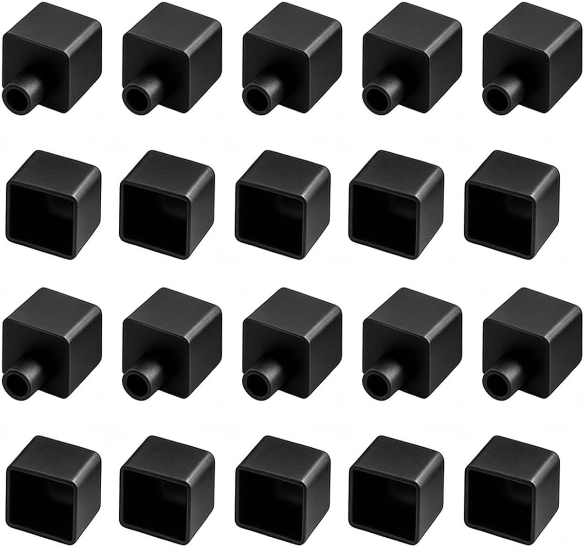 12 x 12 mm led-strips siliconen eindkappen, 10 paar (20 stuks) waterdicht voor 12 x 12 mm led-siliconen hoes/neonlicht