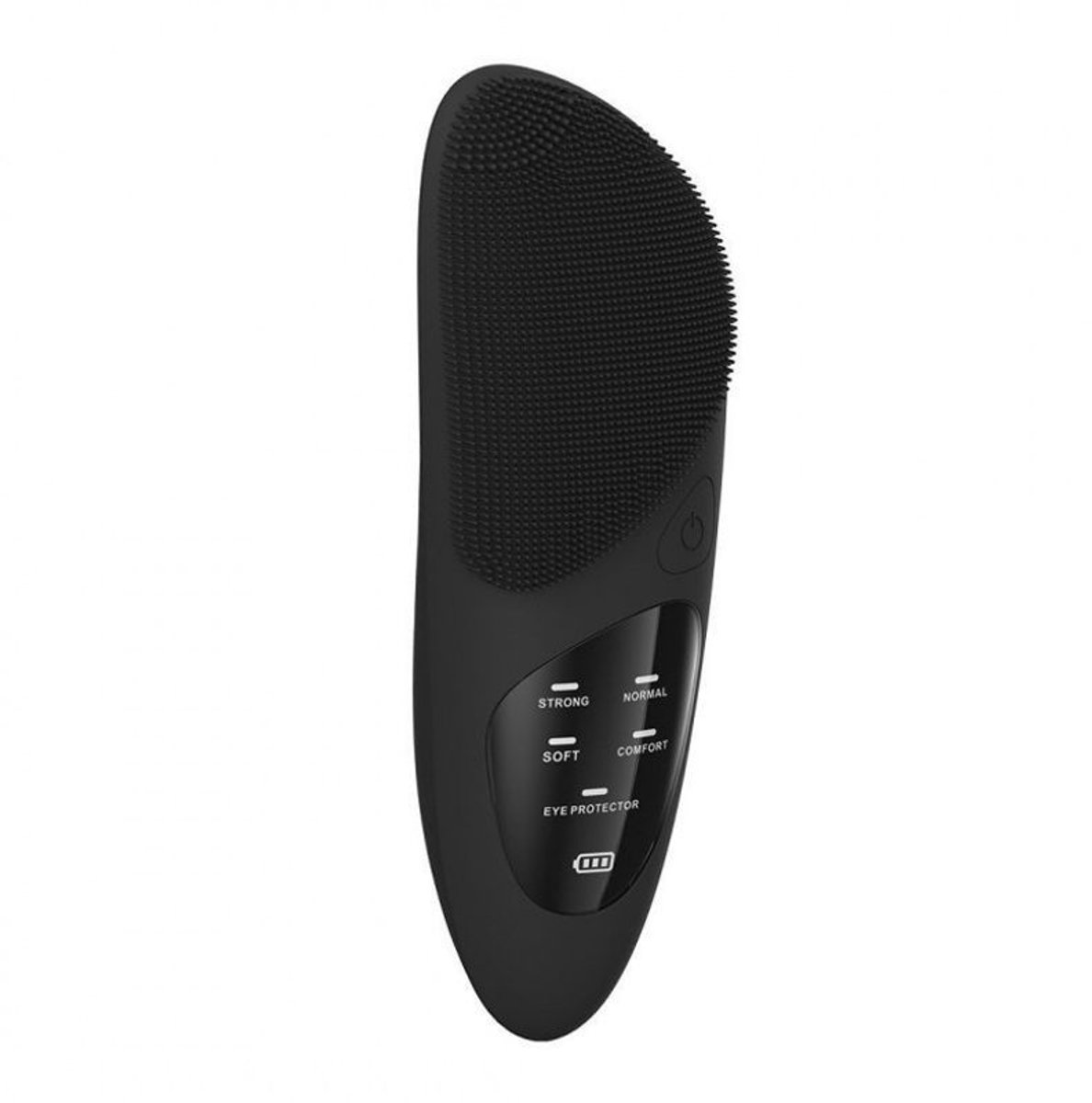 Ultrasone elektrische gezichtsreinigingsborstel met geheugenfunctie, waterdicht 2-in-1 apparaat voor dieptereiniging, peeling en oogmassage（zwart）