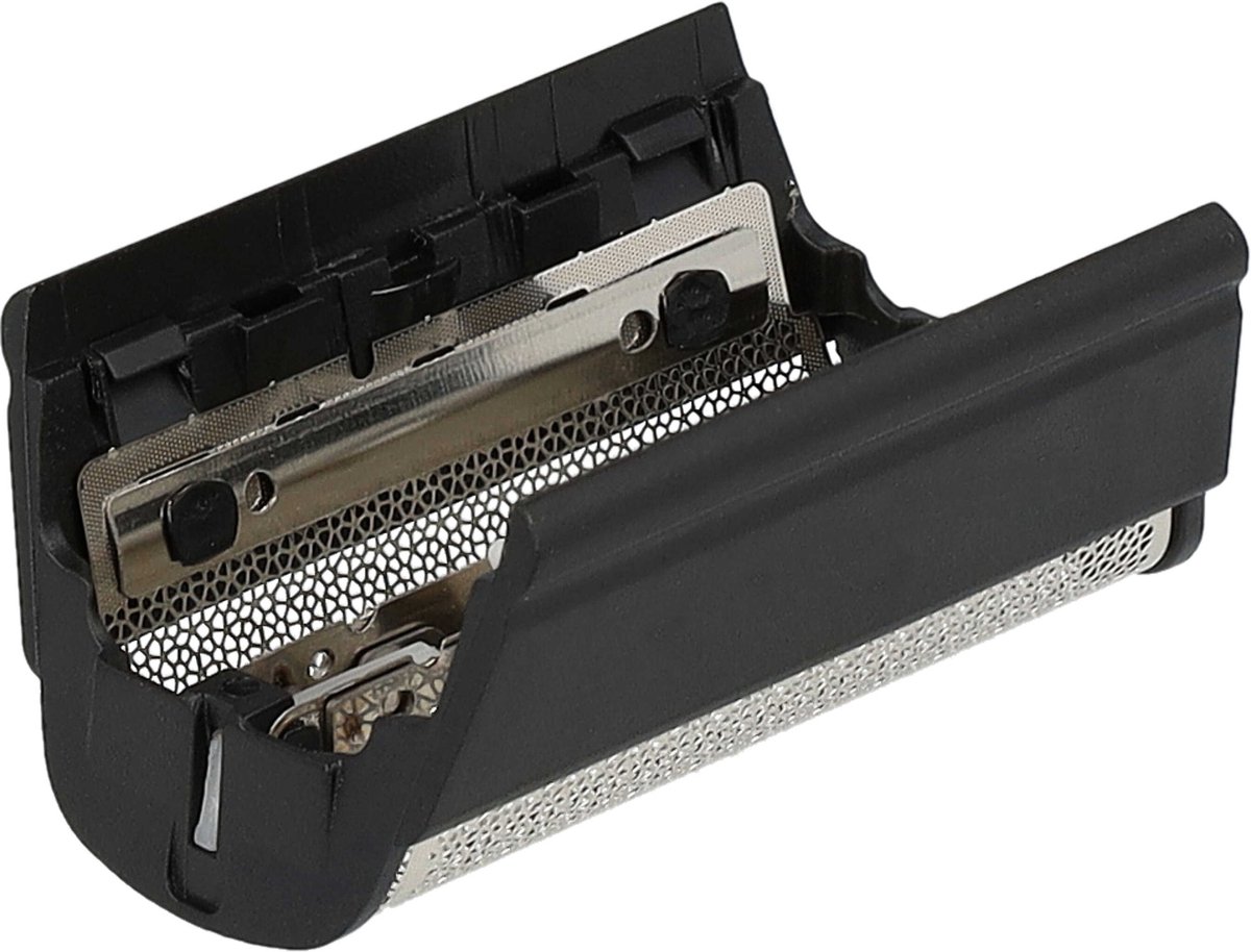 vhbw 1x dubbelmesje, compatibel met Braun 370, 380, 350, 360, 390cc elektrisch scheerapparaat + frame, zwart