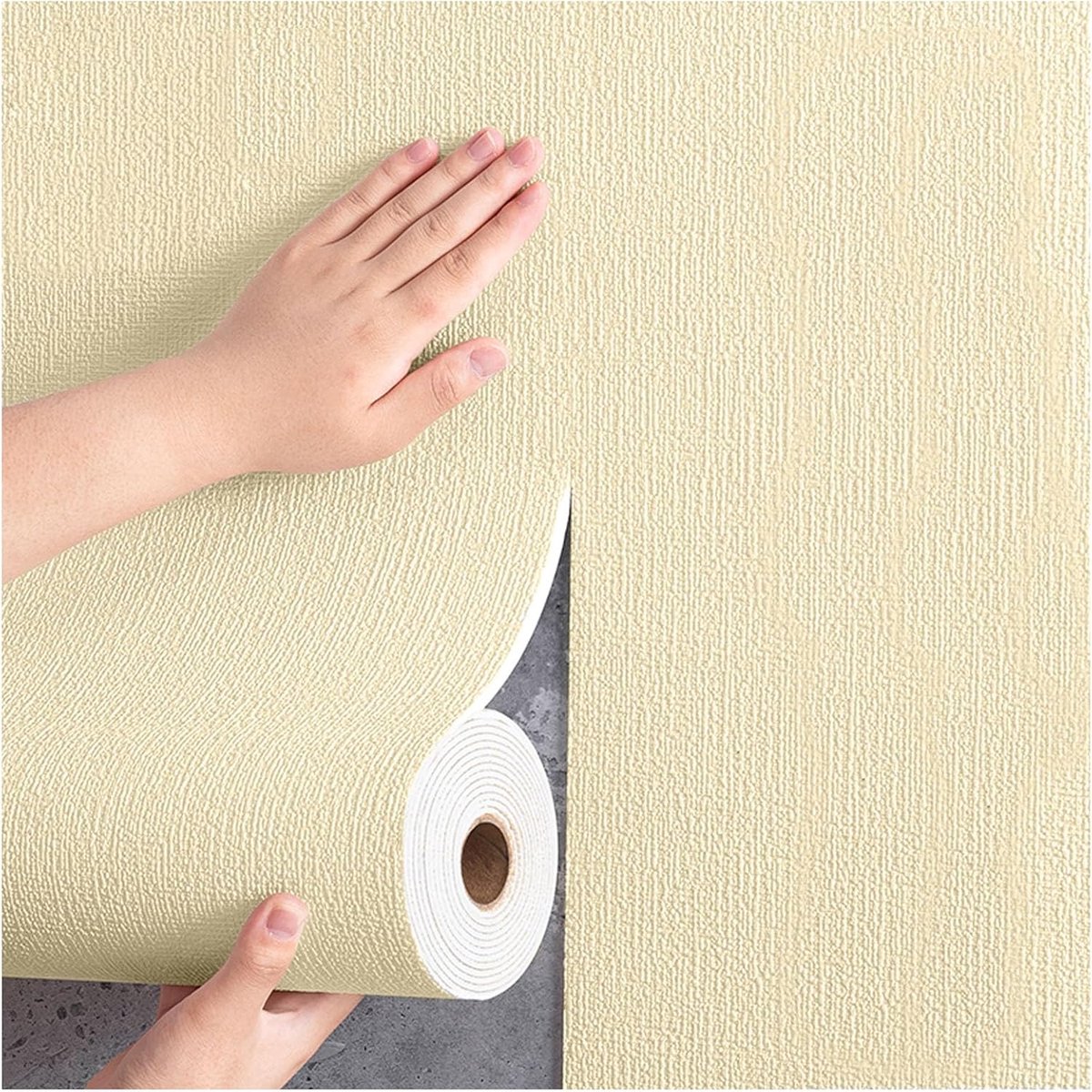 Behang - Zelfklevende Plafondpanelen - Muurstickers - 10m x 50cm - Waterdichte Schuimtegels met Aluminiumfolie - 2,5 mm Dik- 1 rol - Geel