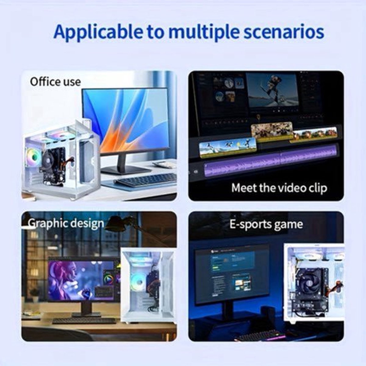 Gaming PC – Highperformance Pc – Gaming Computer – Compact Desktop – Moderne Desktop – AMD Ryzen 5 5600GT Processor – 16GB DDR4 RAM & 1000GB NVMe SSD thumbnail 2