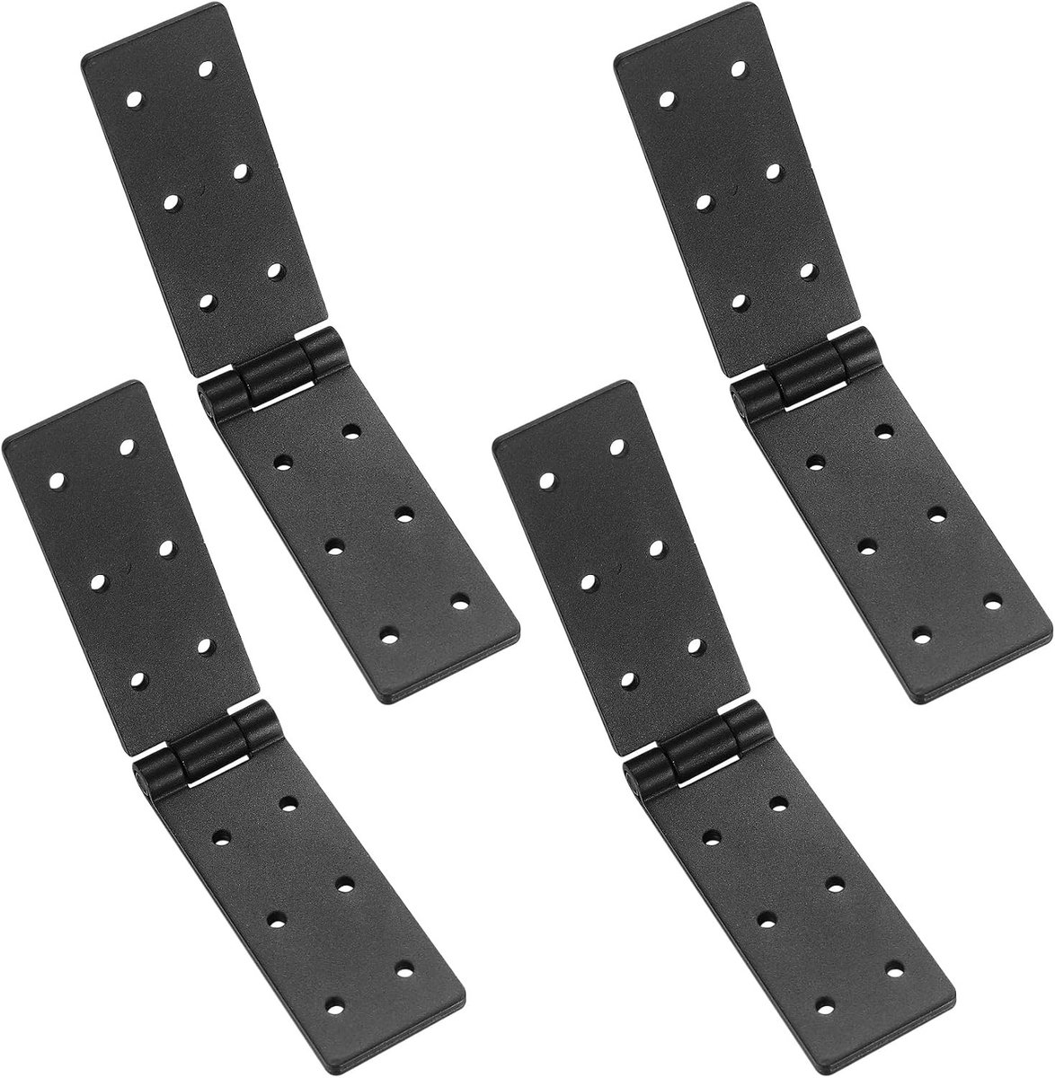 Hinges voor Vouwdeuren - 4 Stuks Zwarte Metalen Scharnieren voor Meubels en Tuindeuren, Geschikt voor Zware Belastingen en Houten Deuren