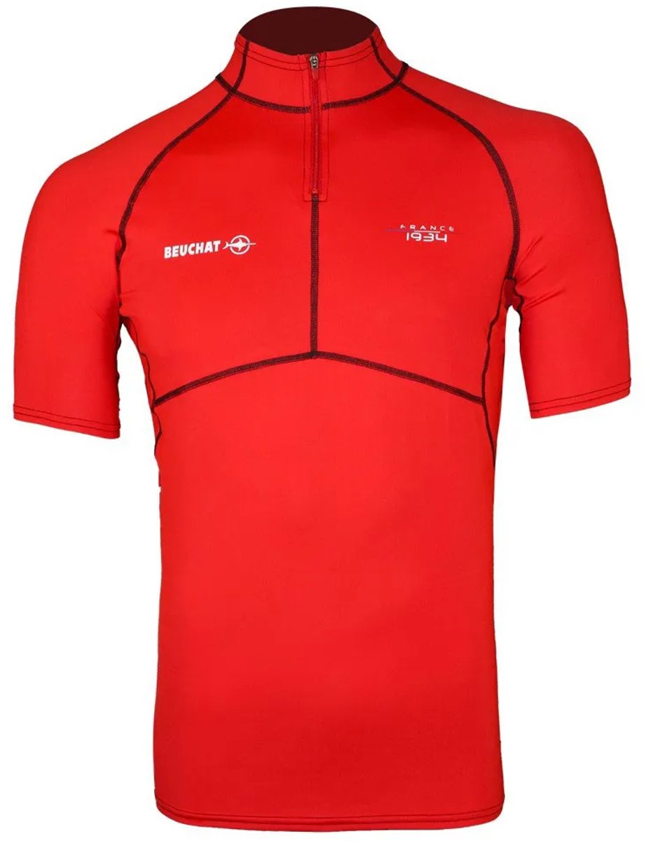 Beuchat Atoll Korte Mouw Rash Guard Rood S Man