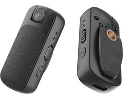 Mini-camcorder met 1080p-resolutie, nachtzicht, draaibare lens, magnetische connector, USB-poort, TF-kaartsleuf en opnamefunctie. Draagbaar en geschikt voor vergaderingen, vlogs, sportevenementen en andere situaties.