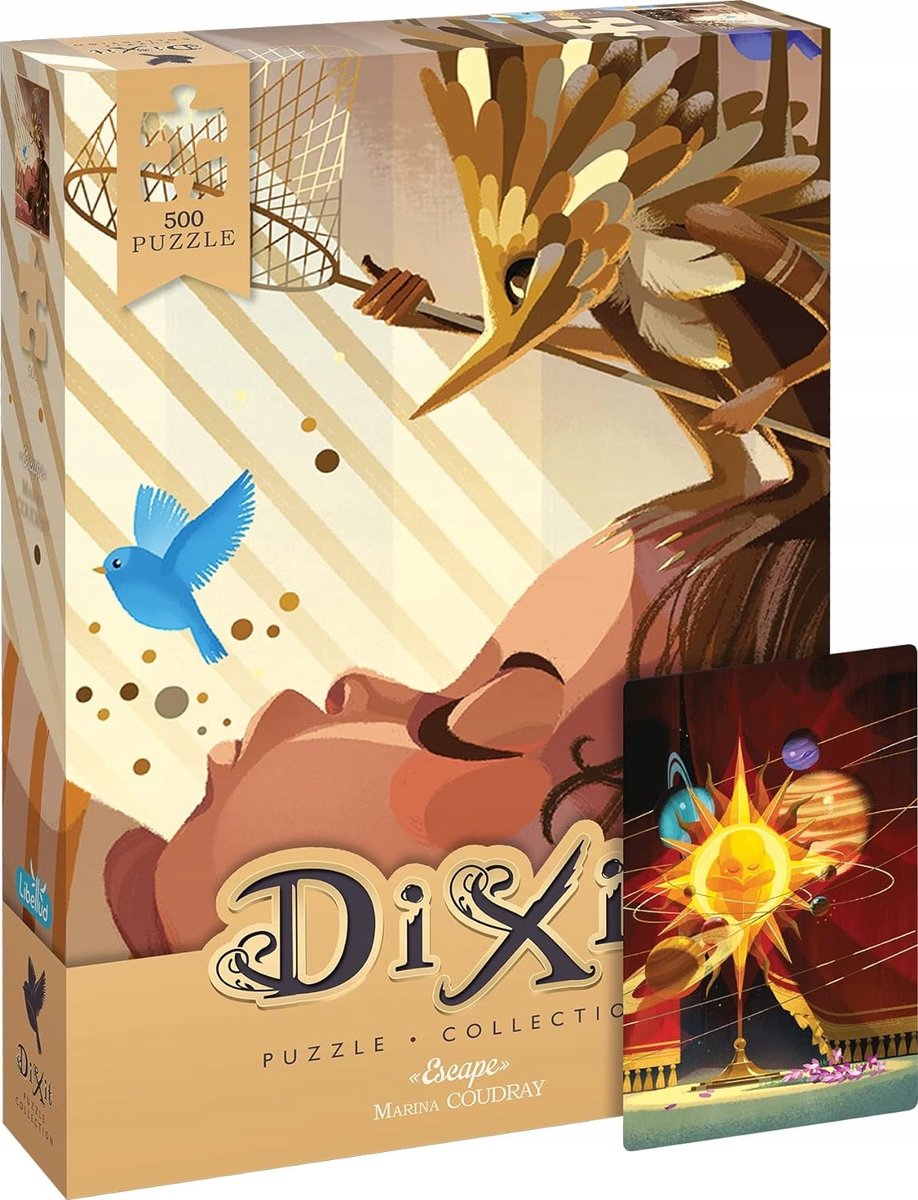 Merkloos 500-delige Legpuzzel 'Escape' met Dixit Kaart