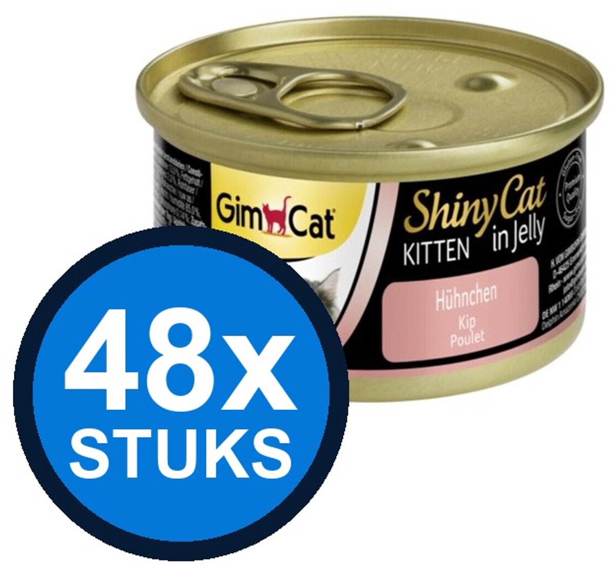 48x GimCat ShinyCat kitten kip 70gr