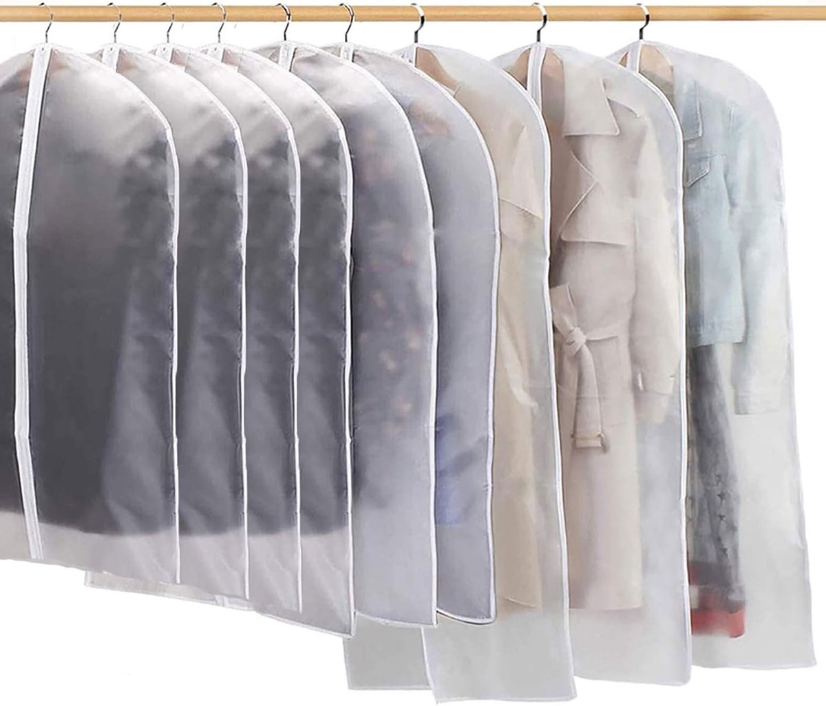 Ademend en Moth Proof Kledingopbergzakken - Plastic Kledinghoezen voor Efficiënte Opslag (3 x 60 x 80 cm + 3 x 60 x 100 cm + 3 x 60 x 120 cm)