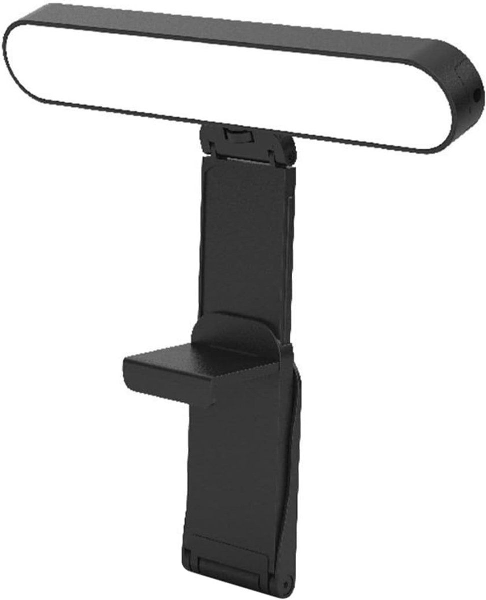 Verstelbare heldere lamp met multifunctionele houder, afstandsbediening, 3 lichtkleuren en 10 helderheidsinstellingen voor PC, laptop en videobellen