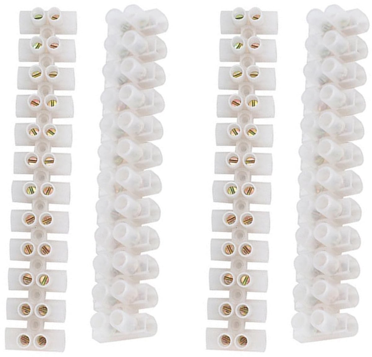 Set van 4 Stuks 30A Kabelschakelaars met Transparante Eindblokken voor Elektriciteitsdistributie en Hardwaretoebehoren