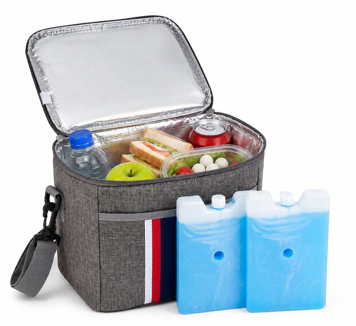 Eurocatch Koeltas 25x18x20 cm - Inclusief 2 Coolpacks - Geïsoleerde Coolbag - 600D Oxford