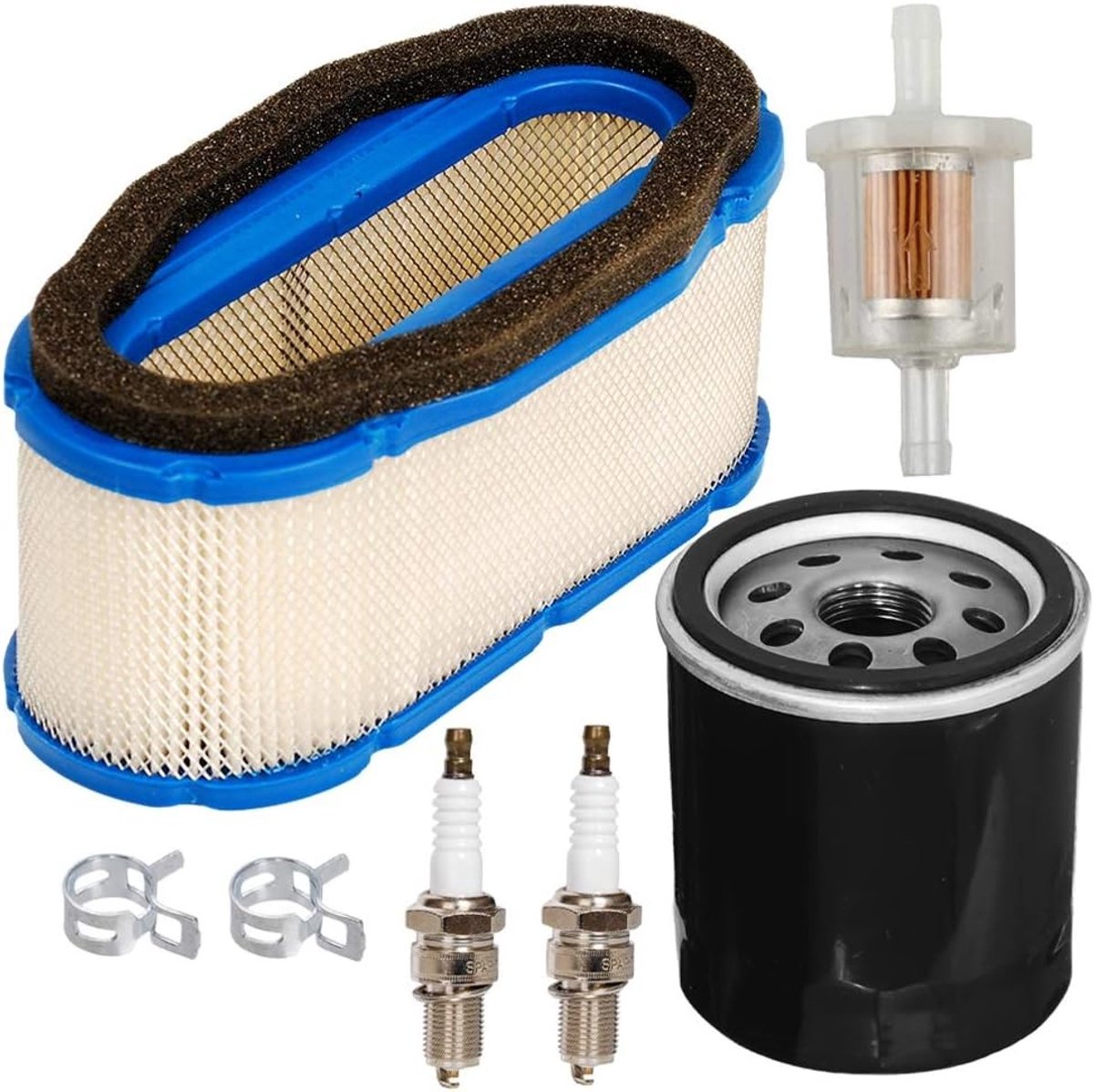 Complete Tune-Up Kit met Luchtfilter, Oliefilter, Brandstoffilter en Bougie voor Kawasaki FH601V FH641V FH680V en John Deere 717A 727A GT245 GX255 GX335 35 EU